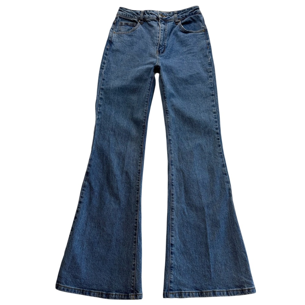 Cotton On Original Flare Jeans Blue Denim High Rise Size 6 #218